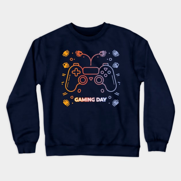 Gaming Day Crewneck Sweatshirt by NAM Illustration